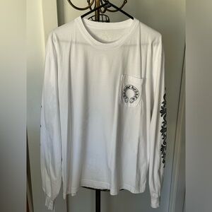 Chrome Hearts Horse Shoe Floral L/S T-Shirt White